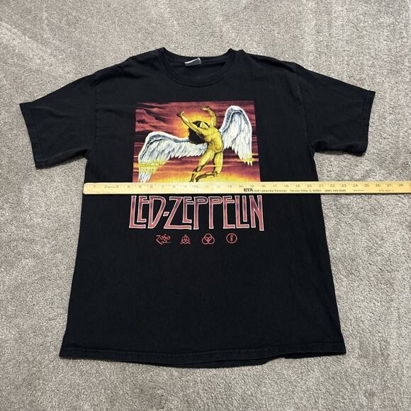 2004 Y2K Led-Zeppelin Double-Sided Shirt - Adult Size Large Black - Picture 2 of 5
